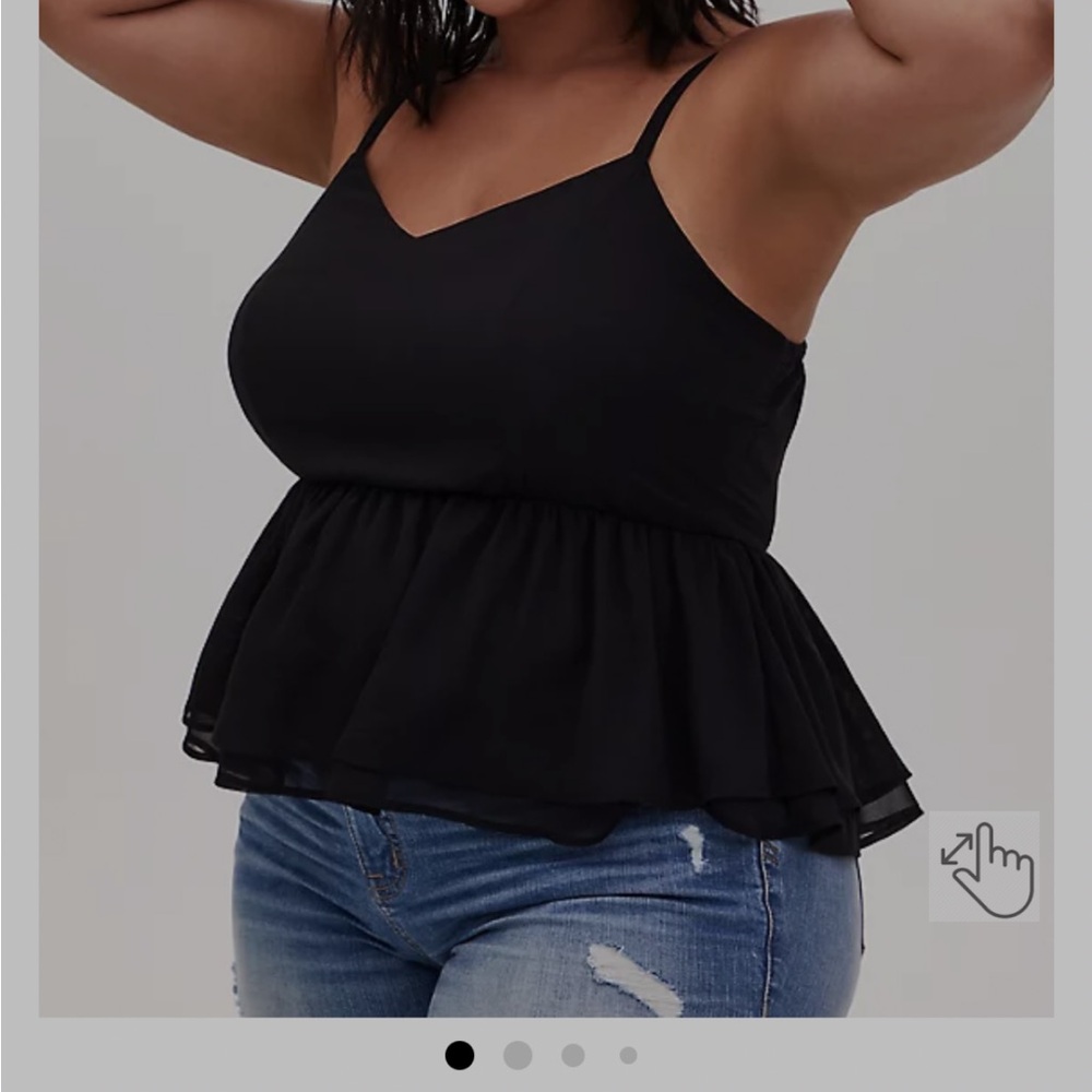Torrid chiffon peplum midi cami